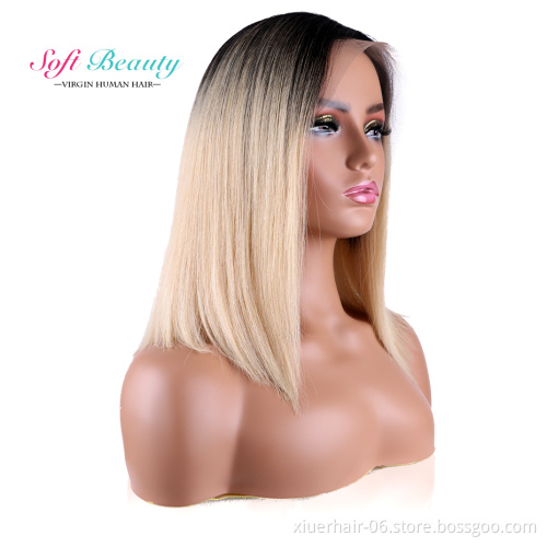 Soft Beauty Cuticle Aligned Color Full Highlighted Frontal Blonde Wholesale Human Hair Lace Wig Vendors